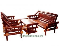 Bàn ghế tre phòng khách 8
